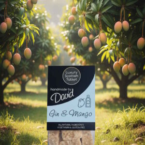 Handmade Gin and Mango Scottish Tablet 140g bag – Tropical Fruit with Botanical Gin Notes and Gluten-Free